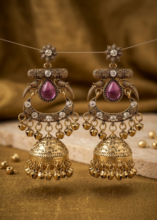 Gulnaar Kashmiri Royal Jhumkas