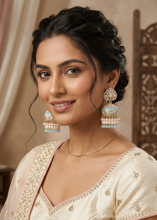Meher Gul Kundan Jhumkas