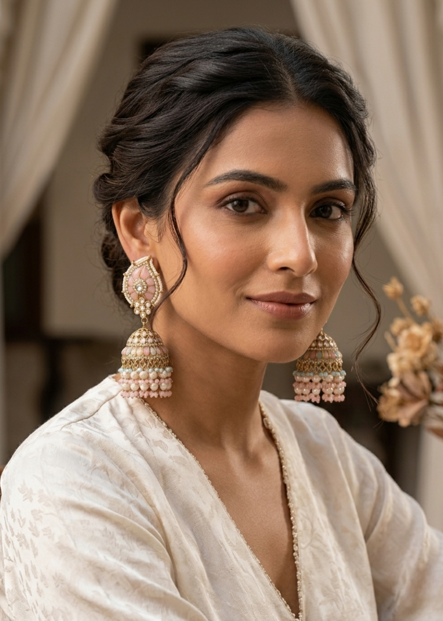 Noor Gul Pastel Jhumkas