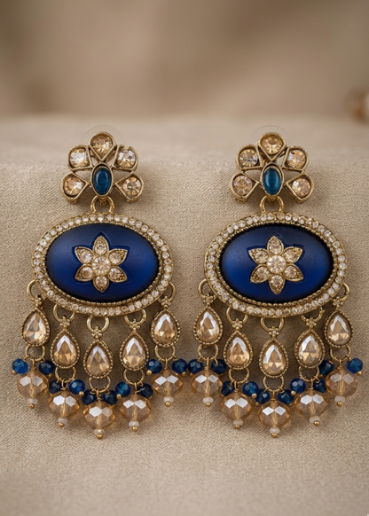 Midnight Bloom Statement Earrings