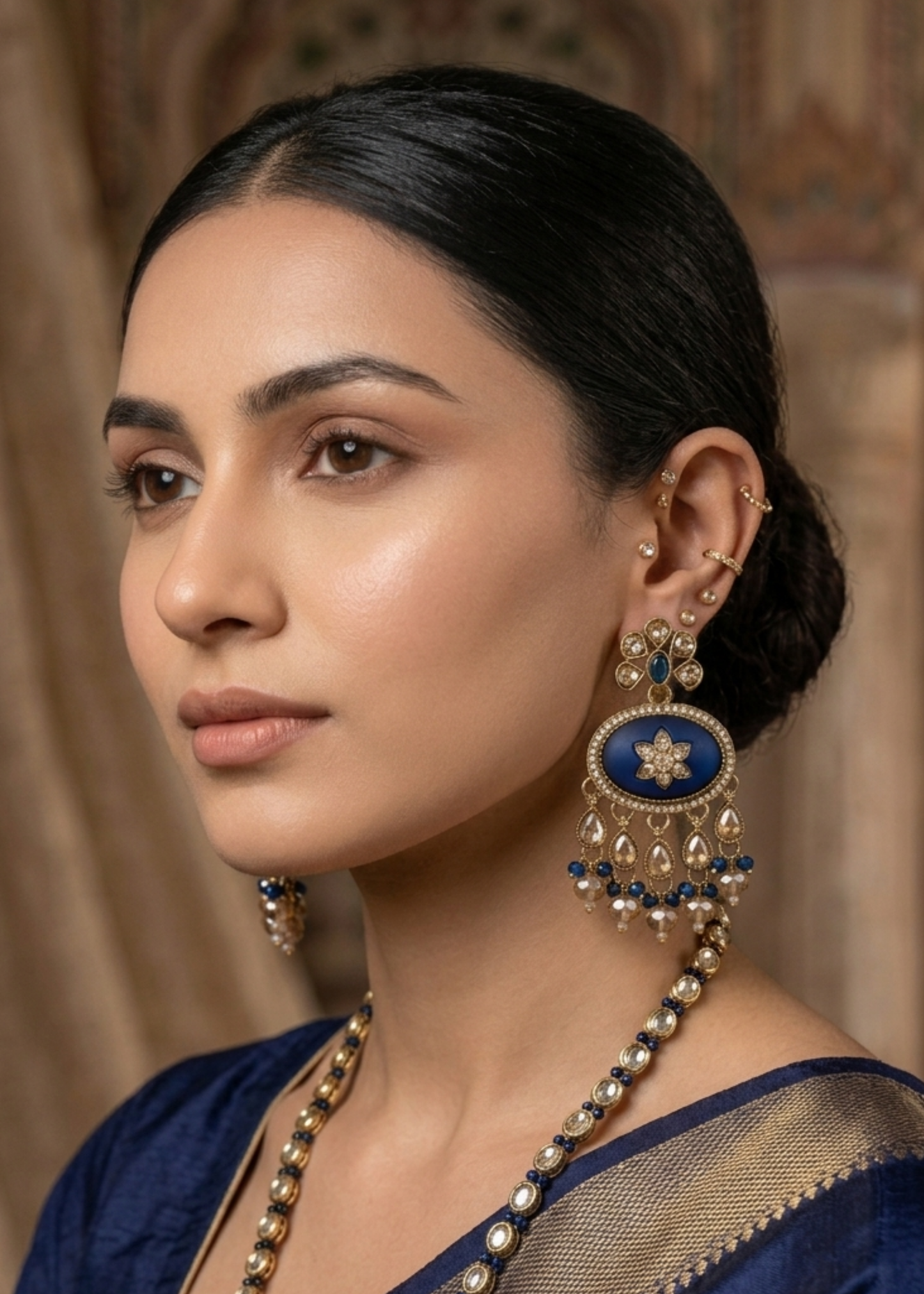 Midnight Bloom Statement Earrings