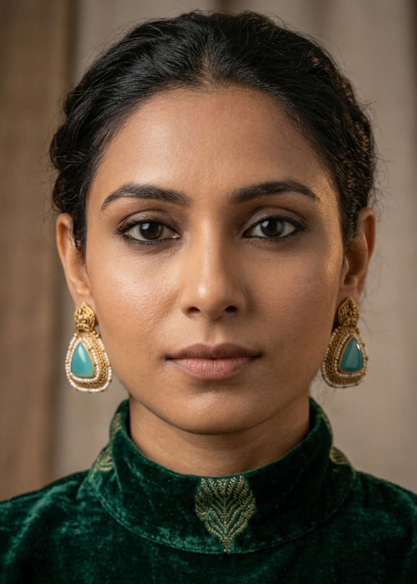 Aqua Noor Stud Earrings