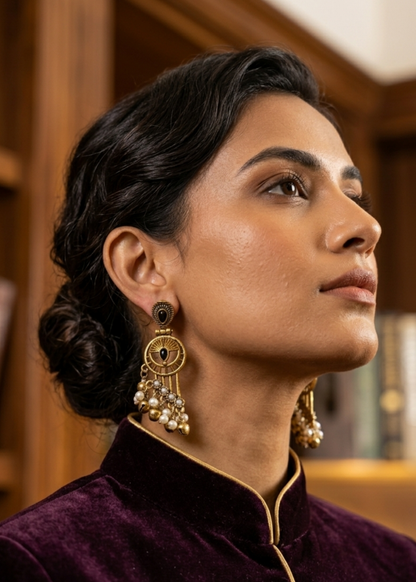 Noir Nazar Ghungroo Earrings