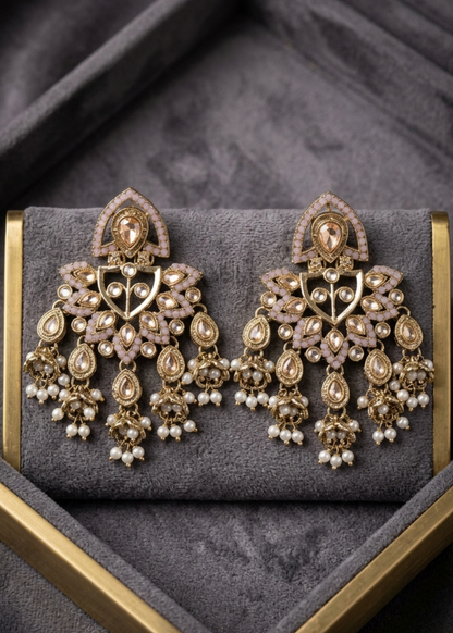 Lilac Noor Chandbali Earrings