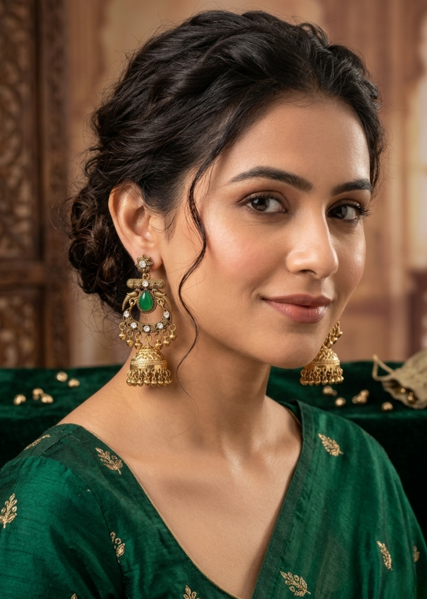 Zamrud Kashmiri Royal Jhumkas