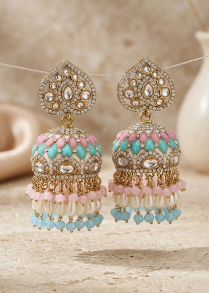 Meher Gul Kundan Jhumkas
