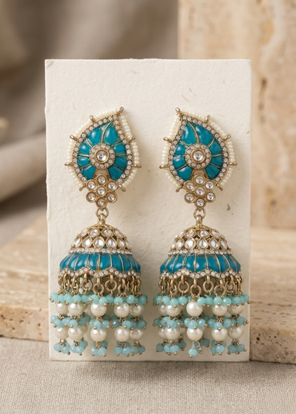 Neel Pushp Jhumkas