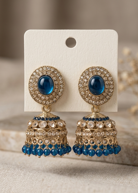 Neel Ratna Kundan Jhumkas
