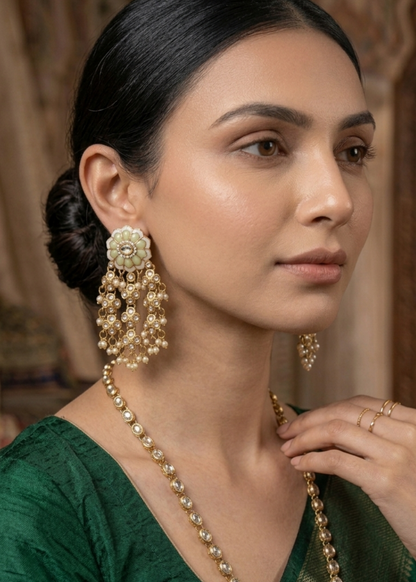 Ivory Bloom Cascade Earrings