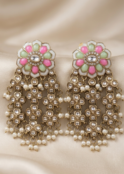 Pastel Blossom Cascade Earrings