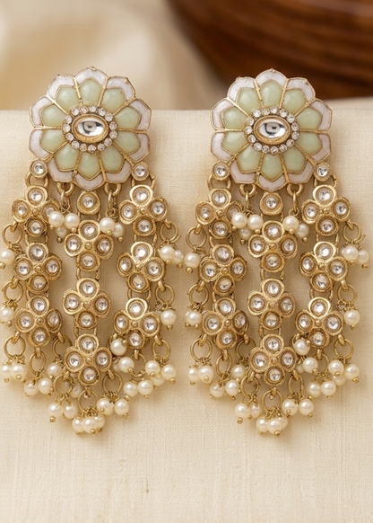 Ivory Bloom Cascade Earrings