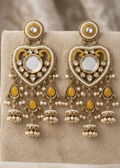 Sunshine Pearl Heart Chandeliers